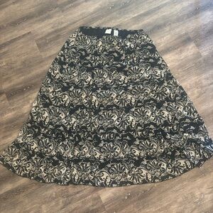 Printed Tiered Maxi Skirt